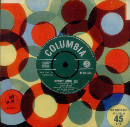 Alma Cogan Cowboy Jimmy Joe 7" vinyl single (7 inch record / 45) UK A-C07CO420303