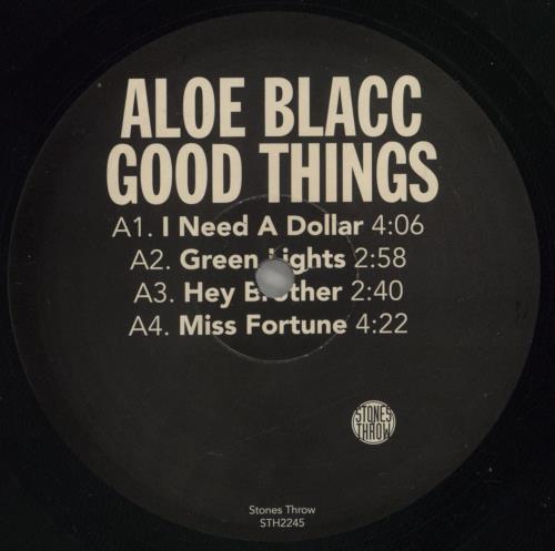 Aloe Blacc Good Things 2-LP vinyl record set (Double LP Album) US O9Q2LGO877311