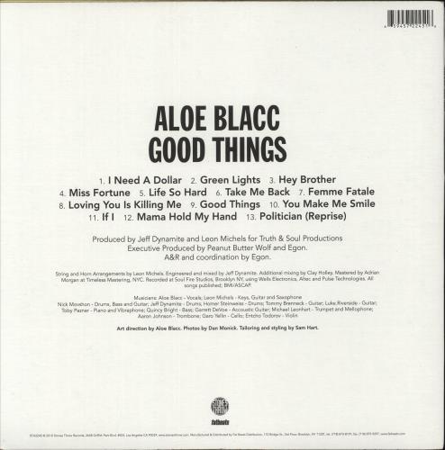 Aloe Blacc Good Things 2-LP vinyl record set (Double LP Album) US O9Q2LGO877311