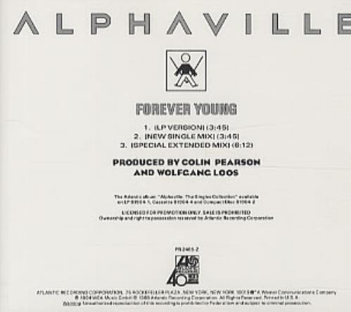 Alphaville Forever Young CD single (CD5 / 5") US ALPC5FO32452