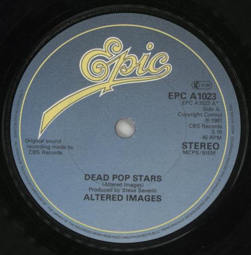 Altered Images Dead Pop Stars 7" vinyl single (7 inch record / 45) UK ALT07DE51417