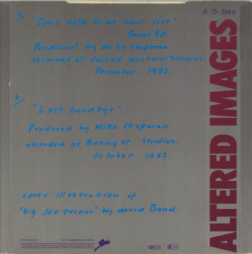 Altered Images Don't Talk To Me About Love 12" vinyl single (12 inch record / Maxi-single) UK ALT12DO109222