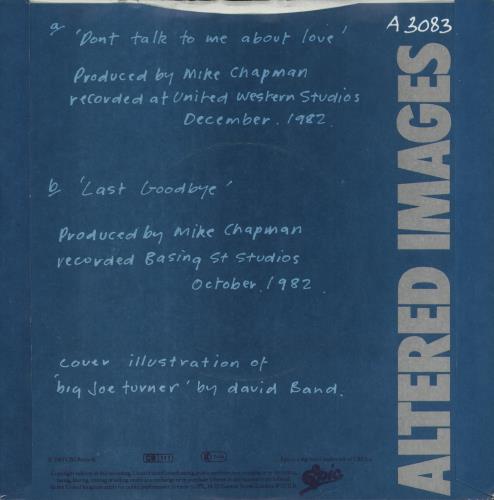 Altered Images Don't Talk To Me About Love 7" vinyl single (7 inch record / 45) UK ALT07DO53563
