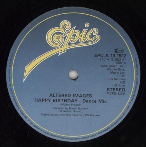 Altered Images Happy Birthday - P/s 12" vinyl single (12 inch record / Maxi-single) UK ALT12HA783641