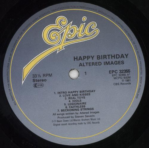 Altered Images Happy Birthday vinyl LP album (LP record) UK ALTLPHA851281