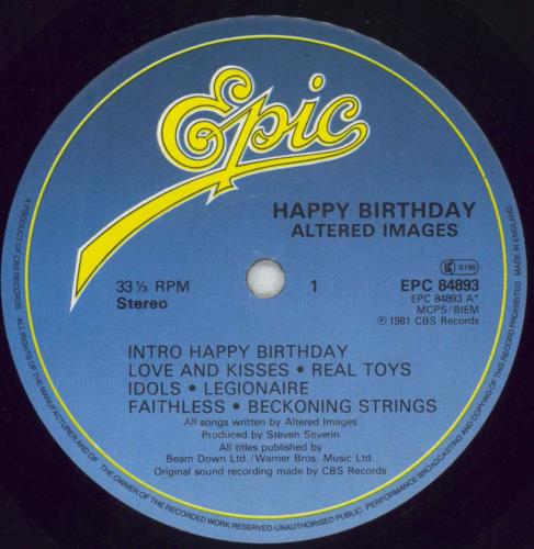 Altered Images Happy Birthday vinyl LP album (LP record) UK ALTLPHA90534