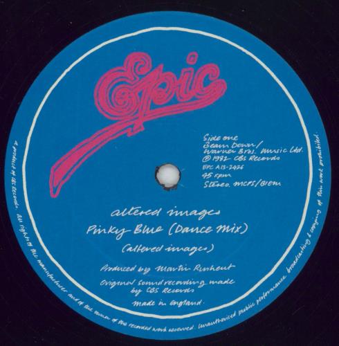 Altered Images Pinky Blue 12" vinyl single (12 inch record / Maxi-single) UK ALT12PI55051