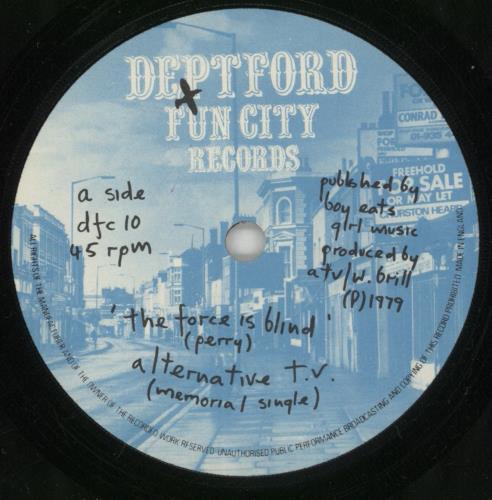 Alternative TV The Force Is Blind 7" vinyl single (7 inch record / 45) UK AEV07TH106255