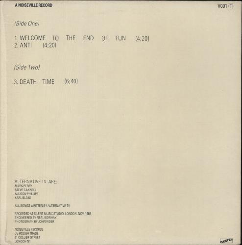 Alternative TV Welcome To The End Of Fun 12" vinyl single (12 inch record / Maxi-single) UK AEV12WE866079