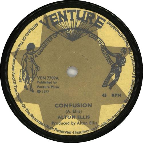 Alton Ellis Confusion 7" vinyl single (7 inch record / 45) UK 3AE07CO713188