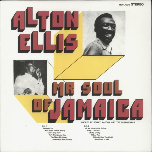 Alton Ellis Mr Soul Of Jamaica vinyl LP album (LP record) UK 3AELPMR838529