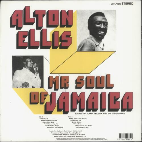 Alton Ellis Mr Soul Of Jamaica vinyl LP album (LP record) UK 3AELPMR838529