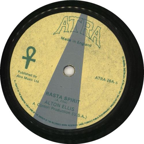 Alton Ellis Rasta Spirit 7" vinyl single (7 inch record / 45) UK 3AE07RA733498