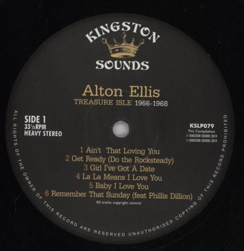 Alton Ellis Treasure Isle 1966-1968 vinyl LP album (LP record) UK 3AELPTR838532