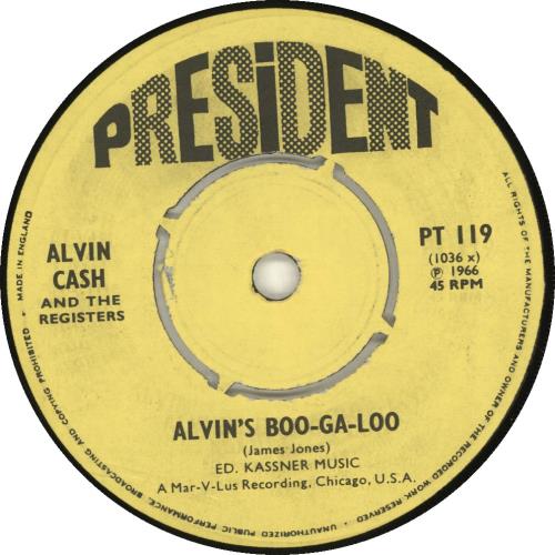 Alvin Cash Alvin's Boo-Ga-Loo 7" vinyl single (7 inch record / 45) UK F7007AL694582