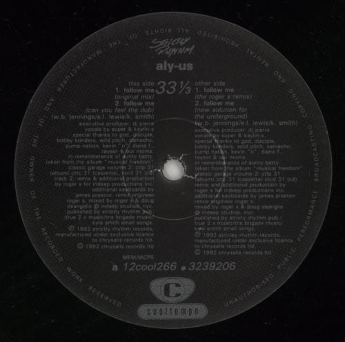 Aly-Us Follow Me 12" vinyl single (12 inch record / Maxi-single) UK 2N-12FO870087