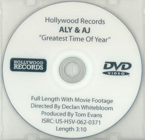 Aly & AJ Greatest Time Of Year promo DVD-R US AJLDRGR418854