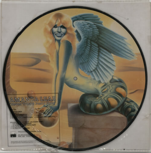 Amanda Lear Never Trust A Pretty Face picture disc LP (vinyl picture disc album) UK AMDPDNE611611