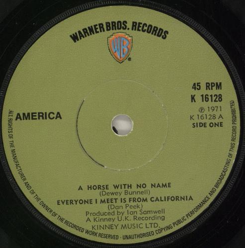 America A Horse With No Name - 1st - P/S 7" vinyl single (7 inch record / 45) UK AMR07AH736400