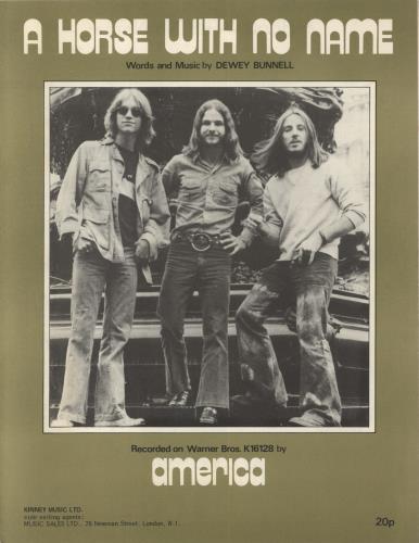 America A Horse With No Name sheet music UK AMRSMAH790196