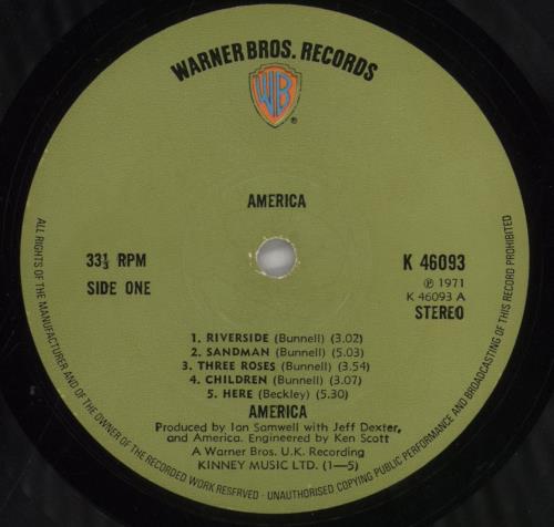 America America - 1st - Green Label vinyl LP album (LP record) UK AMRLPAM284519
