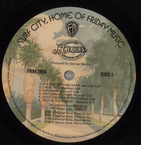 America History / America's Greatest Hits - 180gm Vinyl vinyl LP album (LP record) US AMRLPHI868790