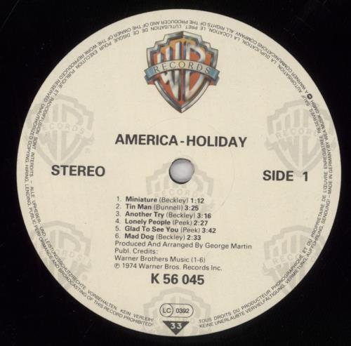 America Holiday vinyl LP album (LP record) German AMRLPHO835287