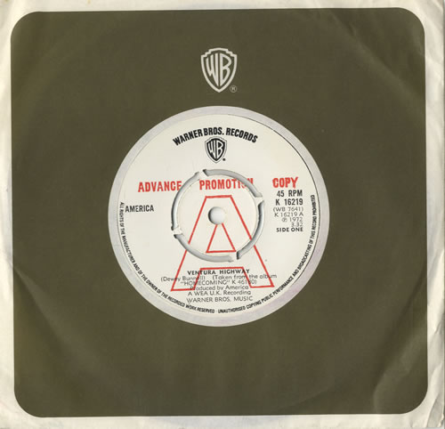 America Ventura Highway 7" vinyl single (7 inch record / 45) UK AMR07VE471143