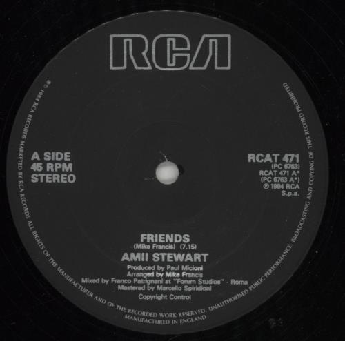 Amii Stewart Friends 12" vinyl single (12 inch record / Maxi-single) UK AMI12FR238525