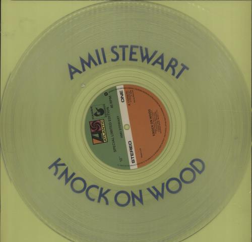 Amii Stewart Knock On Wood - clear vinyl 12" vinyl single (12 inch record / Maxi-single) UK AMI12KN160860