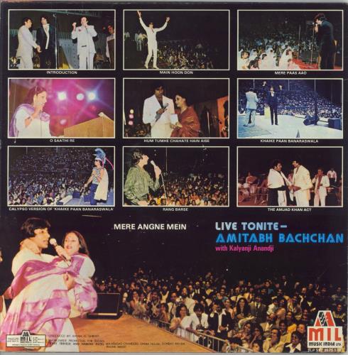 Amitabh Bachchan Live Tonite 2-LP vinyl record set (Double LP Album) Indian 8MI2LLI849085