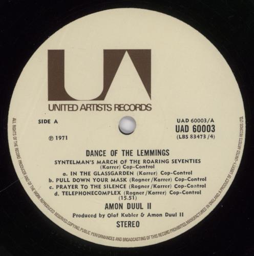 Amon D��l Dance Of The Lemmings - EX 2-LP vinyl record set (Double LP Album) UK AMO2LDA893166