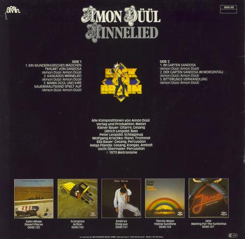 Amon D��l Minnelied vinyl LP album (LP record) German AMOLPMI825854