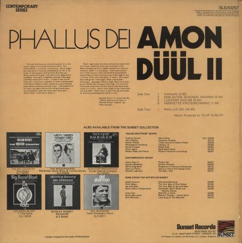 Amon Dl Phallus Dei vinyl LP album (LP record) UK AMOLPPH63795
