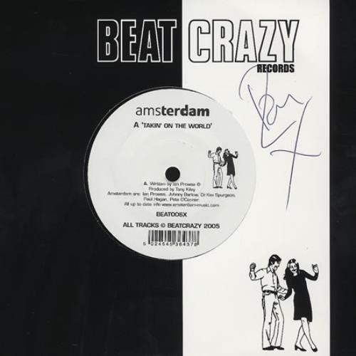 Amsterdam Takin' On The World - Autographed! 7" vinyl single (7 inch record / 45) UK AF207TA388017