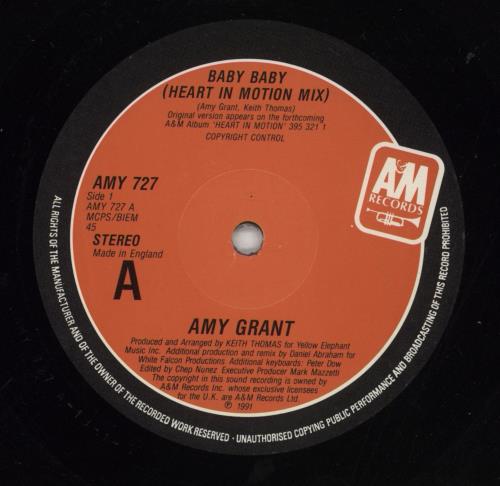 Amy Grant Baby Baby 12" vinyl single (12 inch record / Maxi-single) UK GRA12BA37734