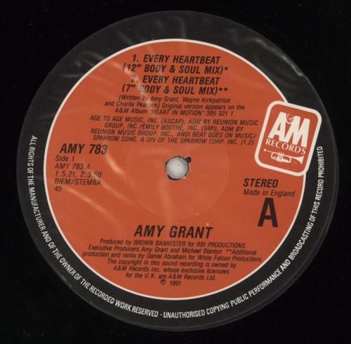 Amy Grant Every Heartbeat 12" vinyl single (12 inch record / Maxi-single) UK GRA12EV34145