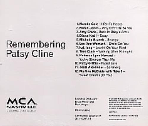 Amy Grant Remembering Patsy Cline CD album (CDLP) US GRACDRE260614