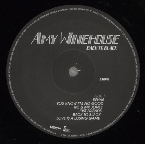 Amy Winehouse Back To Black - 180gm vinyl LP album (LP record) UK AWELPBA771044