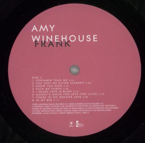 Amy Winehouse Frank vinyl LP album (LP record) UK AWELPFR877316