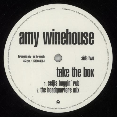 Amy Winehouse Take The Box 12" vinyl single (12 inch record / Maxi-single) European AWE12TA274757