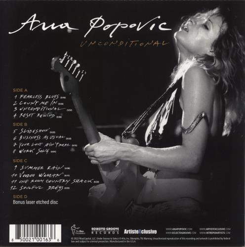 Ana Popovic Unconditional vinyl LP album (LP record) US A-ILPUN859836