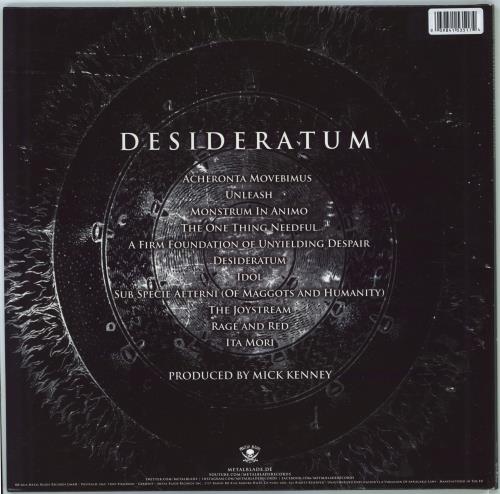 Anaal Nathrakh Desideratum - Silver Vinyl vinyl LP album (LP record) UK 3XCLPDE778754