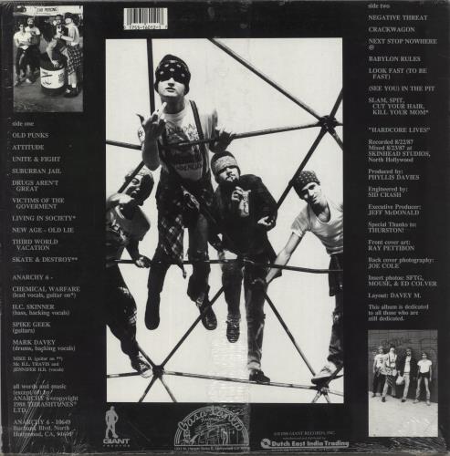 Anarchy 6 Hardcore Lives! vinyl LP album (LP record) US 82ILPHA863092