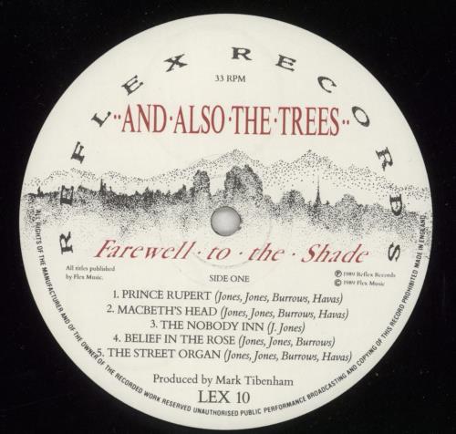 And Also The Trees Farewell To The Shade vinyl LP album (LP record) UK AASLPFA870281