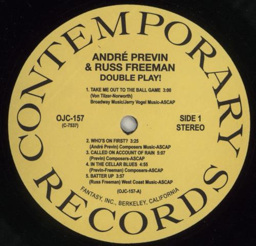 Andr� Previn Double Play! vinyl LP album (LP record) US AP1LPDO869842