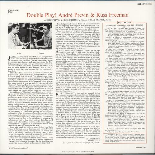 Andr� Previn Double Play! vinyl LP album (LP record) US AP1LPDO869842