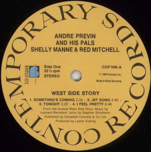 Andr� Previn West Side Story vinyl LP album (LP record) German AP1LPWE890500