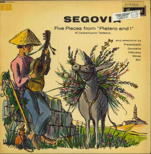 Andr�s Segovia Five Pieces From "Platero And I" vinyl LP album (LP record) UK AYJLPFI590358