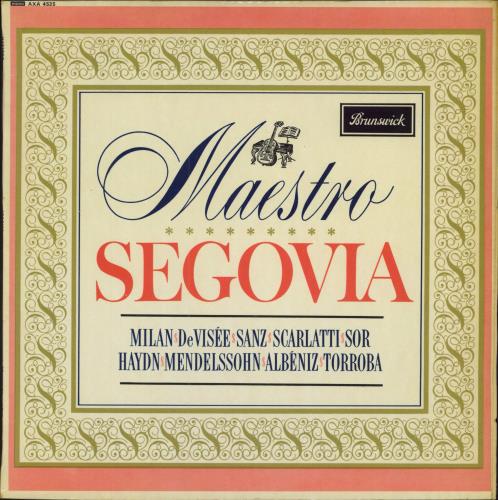 Andr�s Segovia Maestro vinyl LP album (LP record) UK AYJLPMA789687